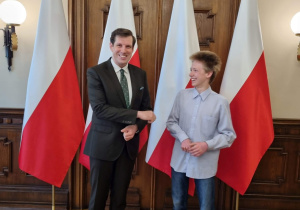Wojewoda Łódzki i Maciek, podwójny Laureat Konkursów Przedmiotowych.