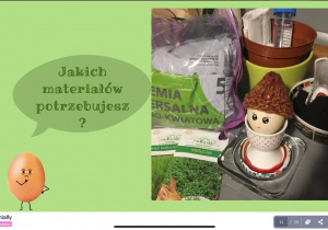 Slajd "Jakich materiałów potrzebujesz?"