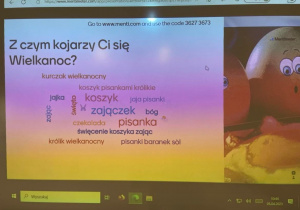 Slajd "Z czym kojarzy Ci się Wielkanoc?" - odpowiedzi uczniów