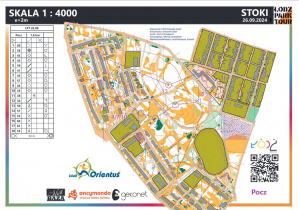 Mapa biegu Łódź Park Tour Stoki.