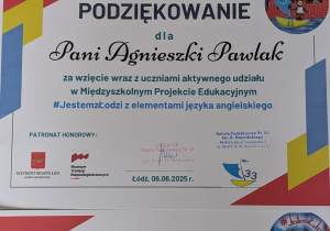 Certyfikat dla nauczycieli