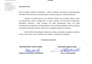 Stypendium - dokument