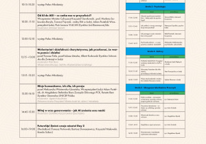 PLAKAT REKALAMOWY FUTURE UPS! FEST szczegółowy harmonogram dnia