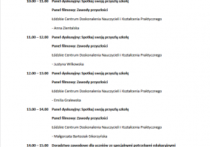 PLAKAT REKALAMOWY FUTURE UPS! FEST harmonogram konsultacyjny