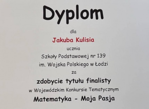 „Matematyka – moja pasja”