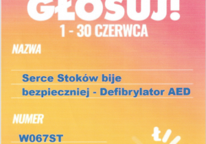 Plakat reklamowy budżet obywatelski dla STOKÓW