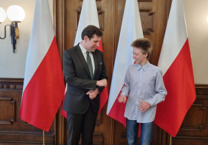 Wojewoda Łódzki i Maciek, podwójny laureat konkursów przedmiotowych.